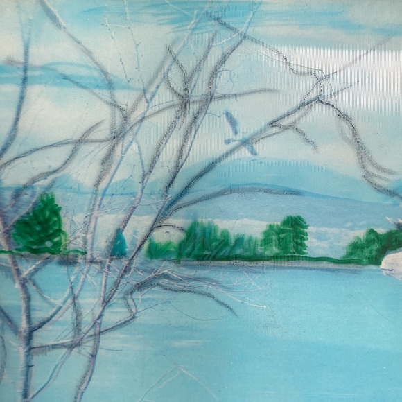 Vintage Framed Hologram “Deer In The Mountains” - Picture 9 of 12